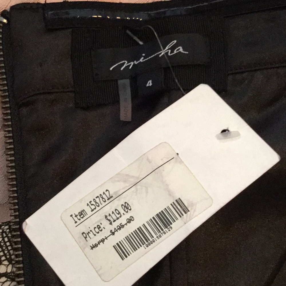 Miha black lace with underlay strapless mini dress - Picture 7 of 8